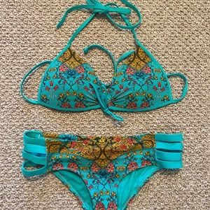 Neoprene patterend Highwaisted bikini